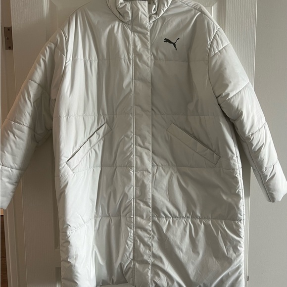 Puma - White Women’s Puffer Coat - Picture 1 of 3